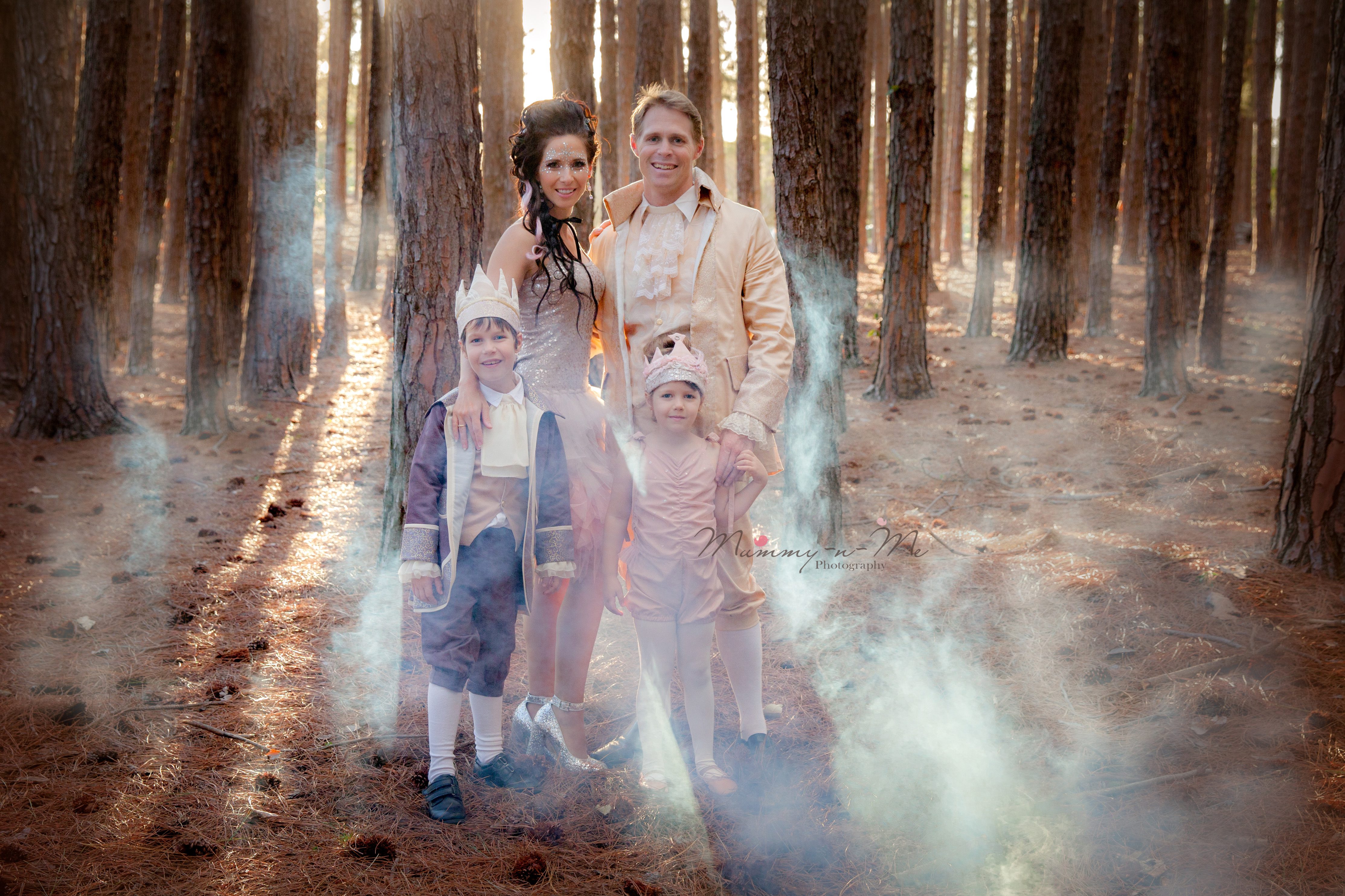 stylised family in forest themed session brisbane stylised family photographer