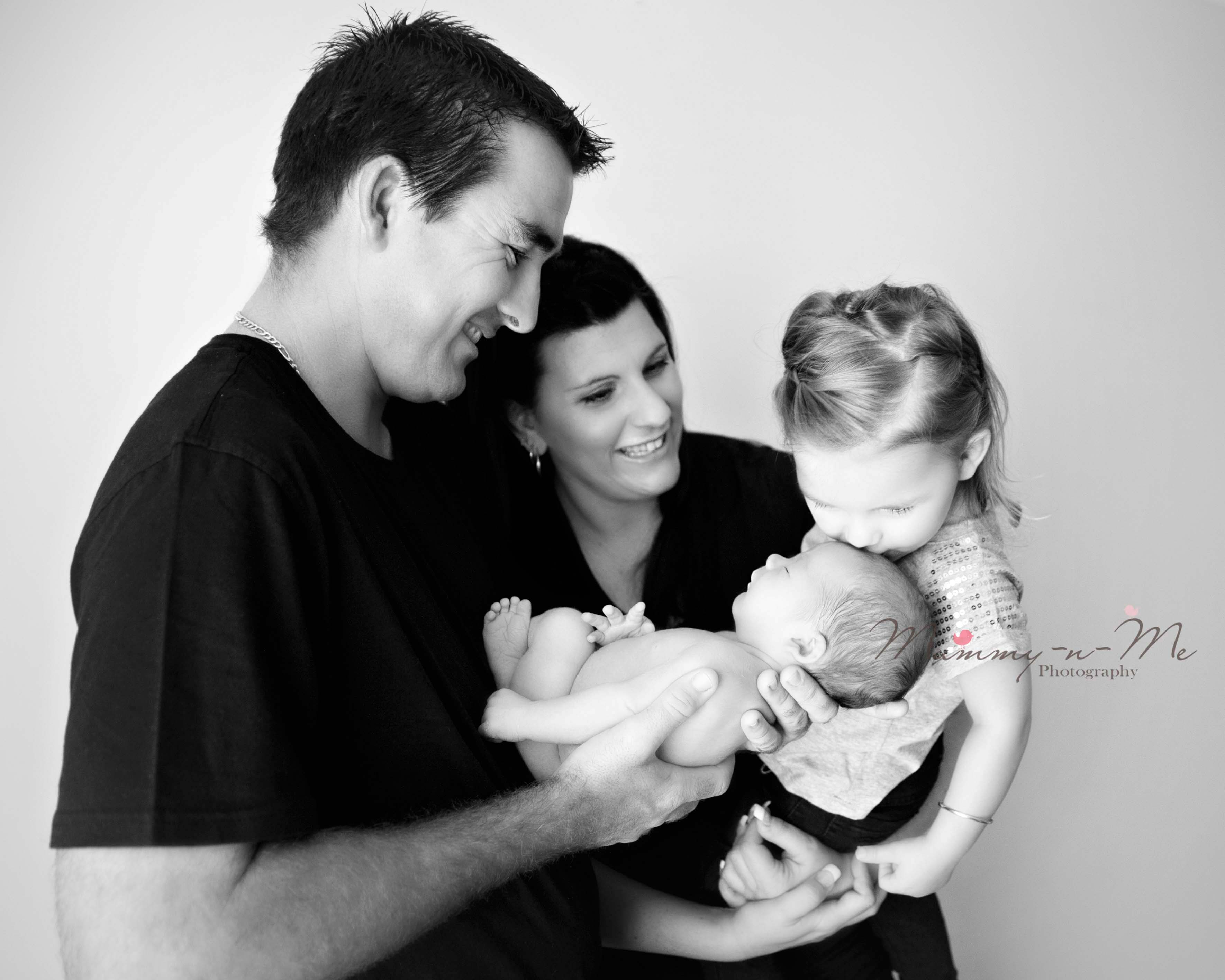 newborn boy with family Brisbane newborn photographer