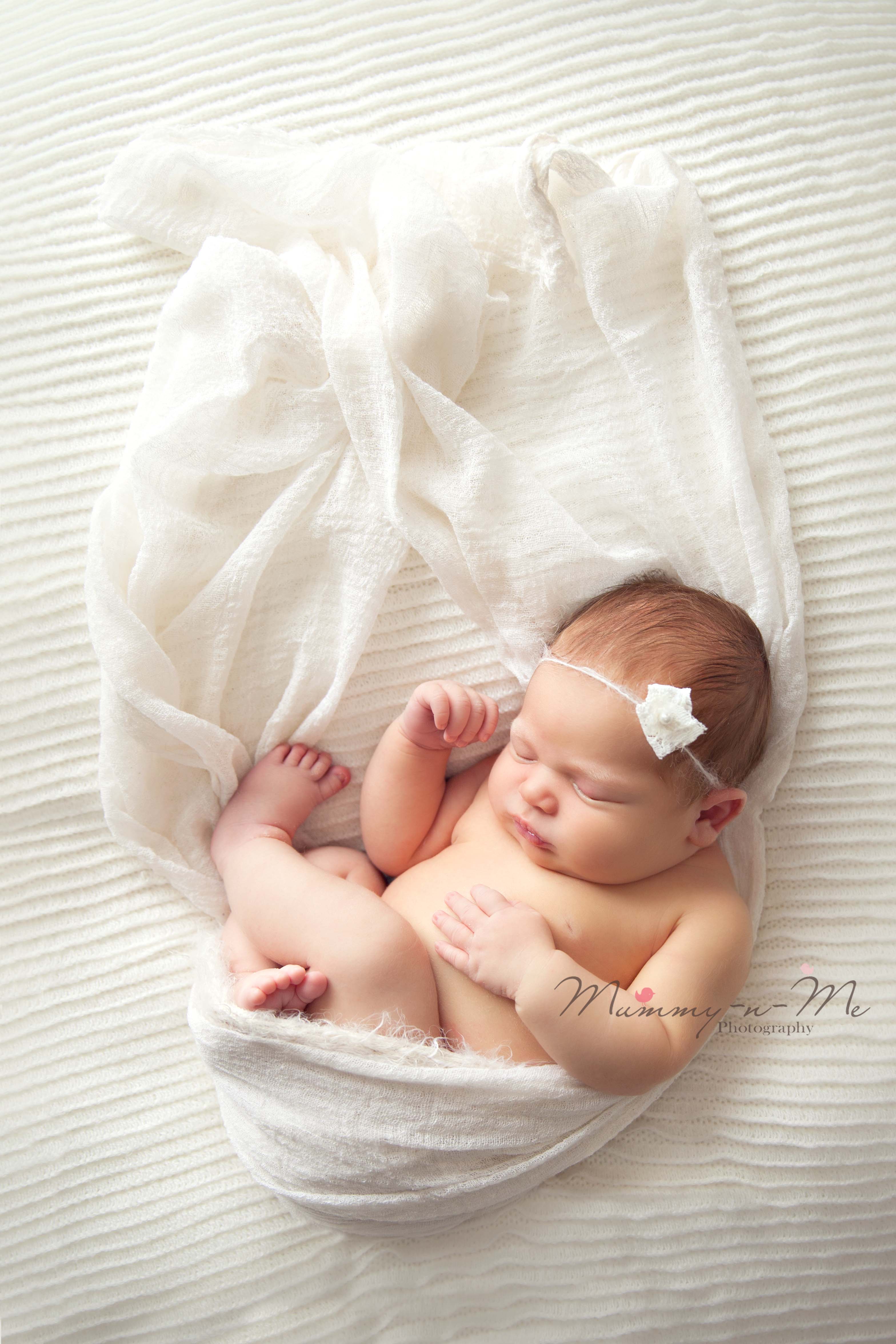 newborn girl with family brisbane newborn photographer
