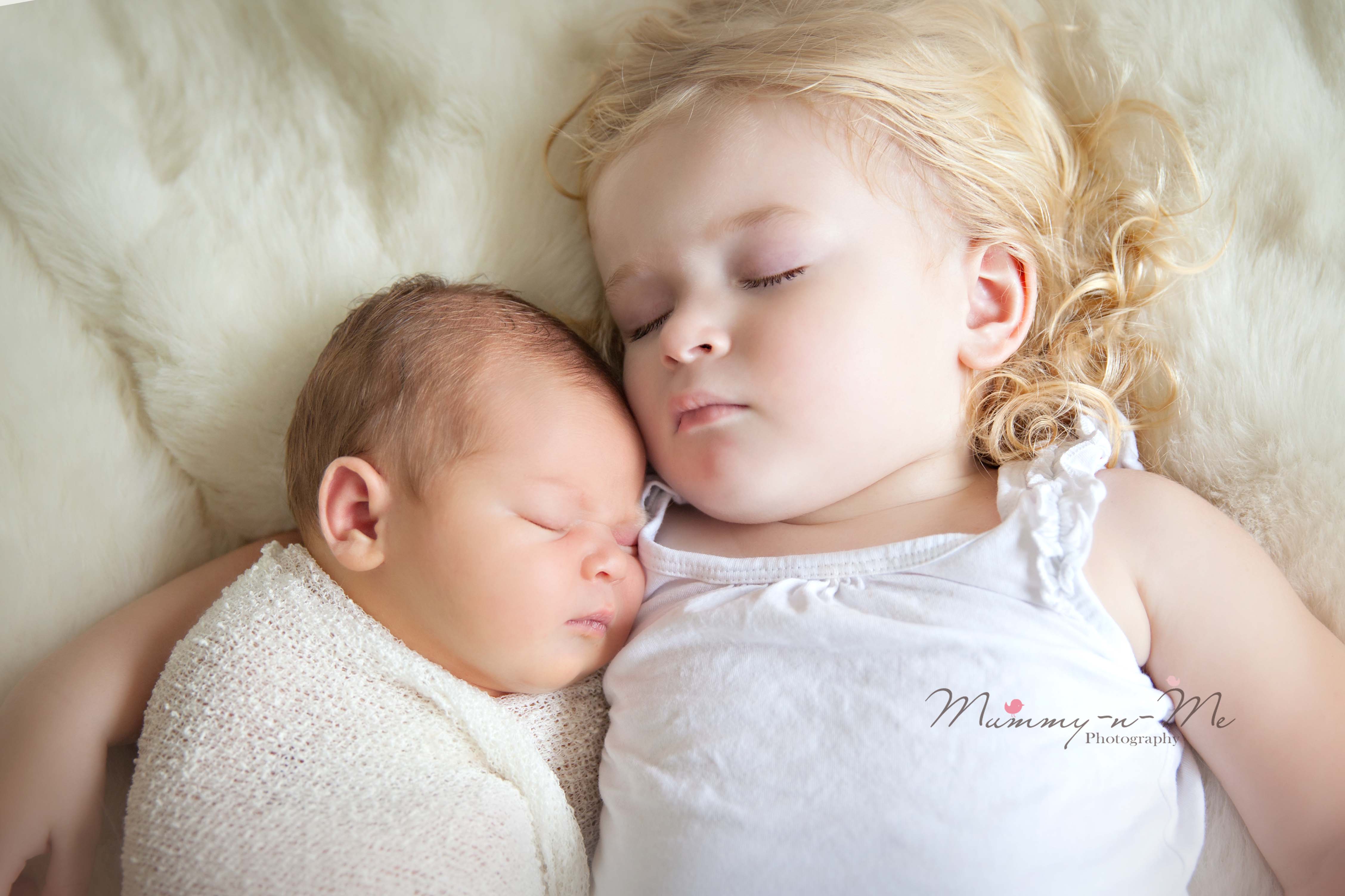 newborn girl with sibbling brisbane newborn photographer
