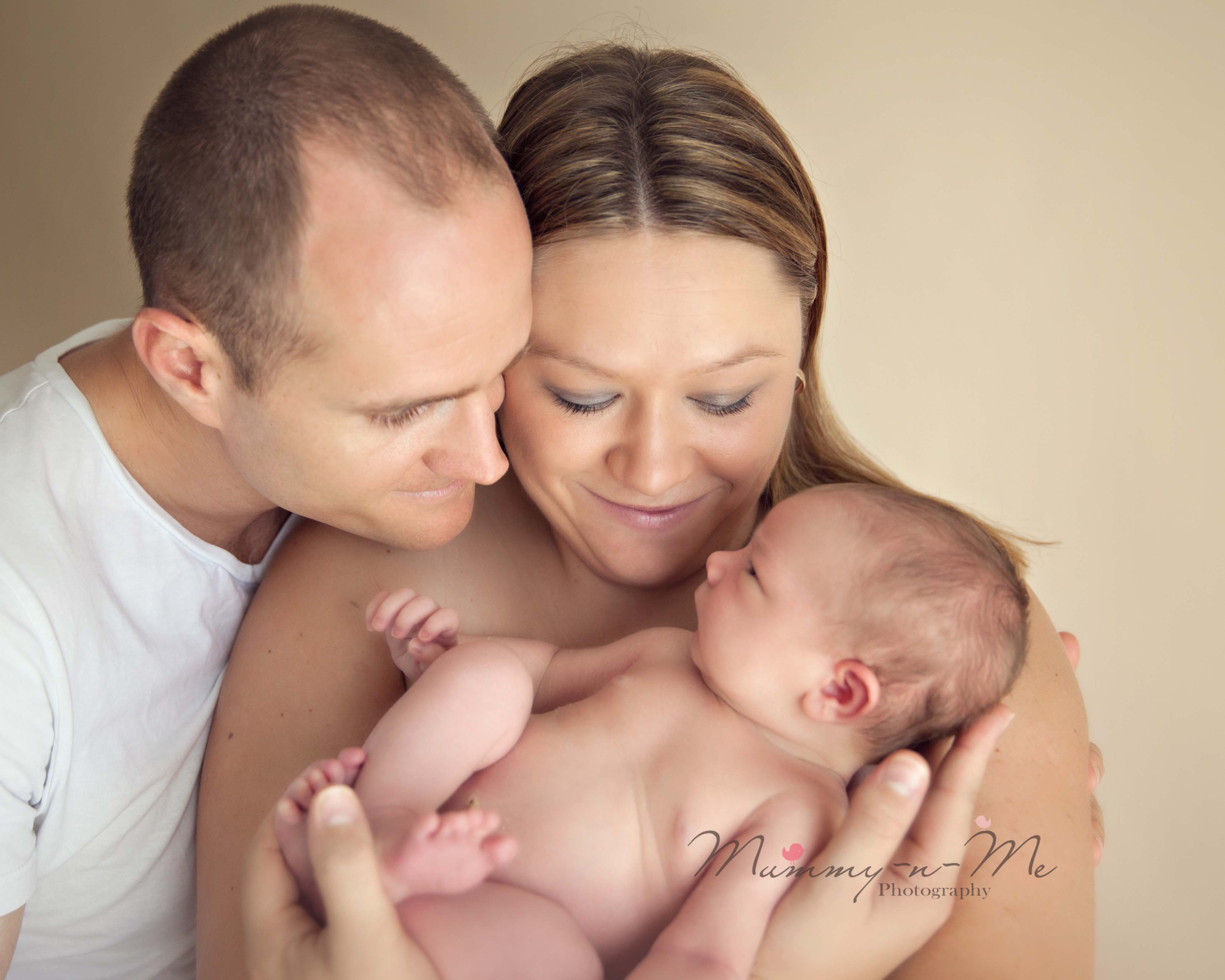 Newborn boy with parents Brisbane Newborn Photographer