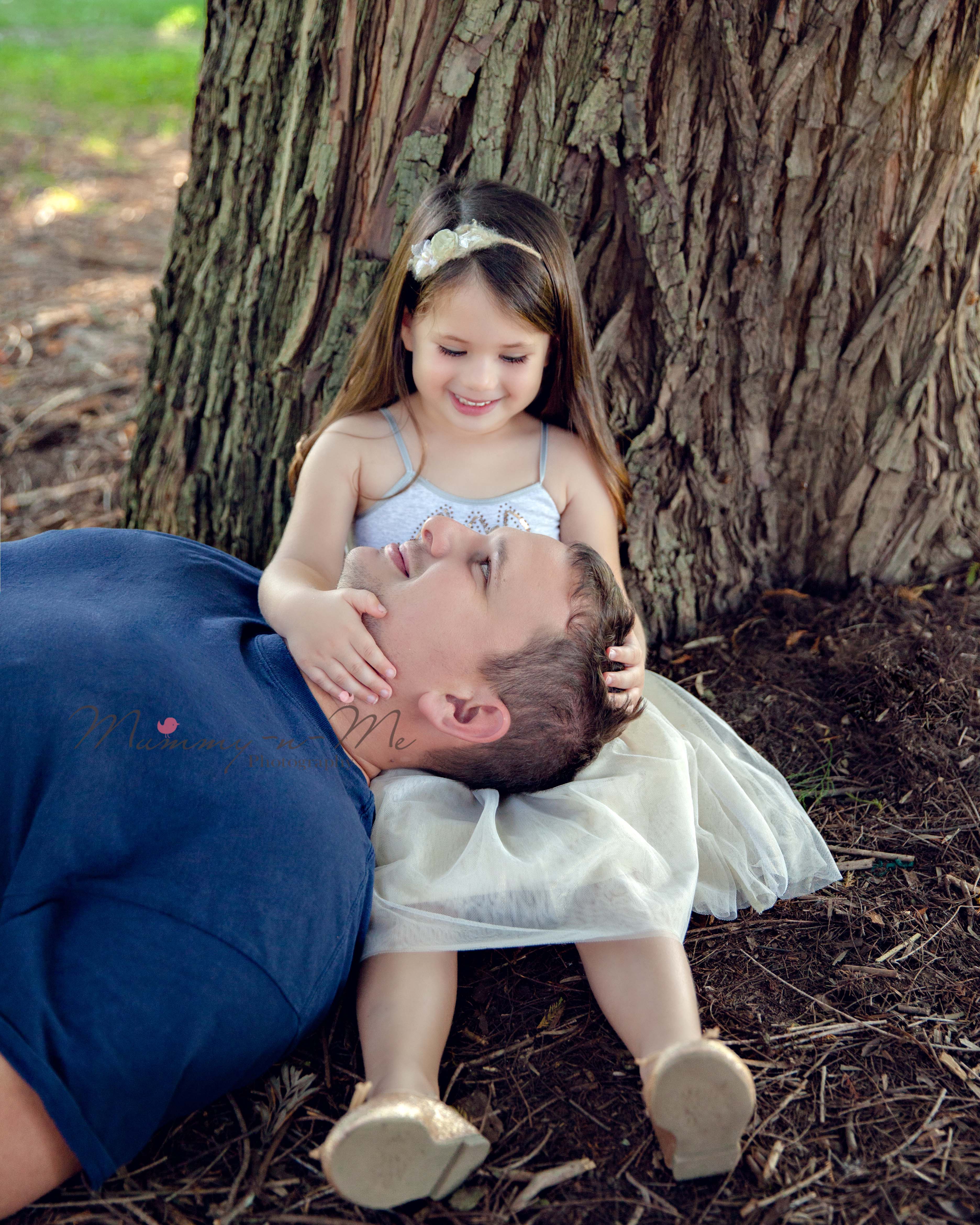 Daddy and his princess at the park Brisbane Family Child Photographer