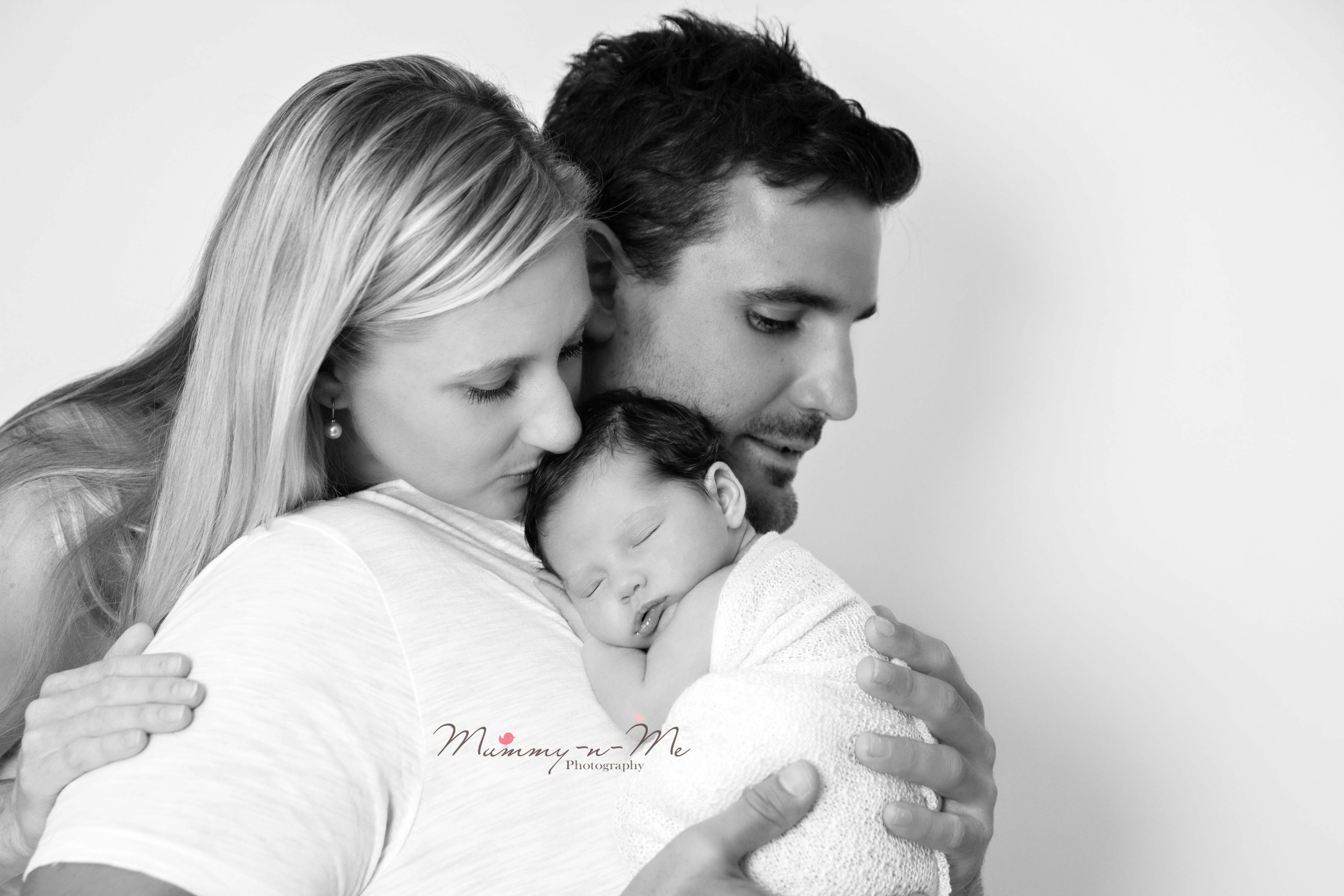 Newborn Girl With Parents Brisbane Newborn Family Baby Child Photographer
