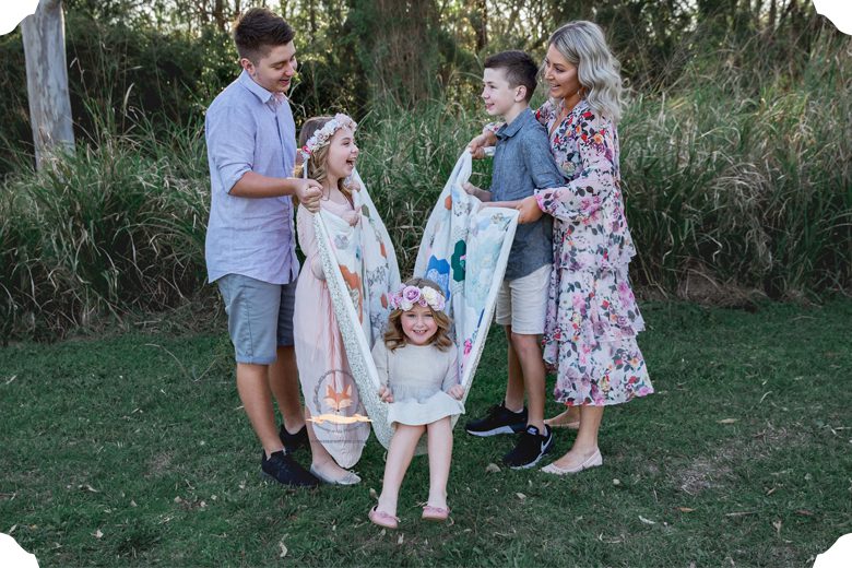 Family having fun at the park 