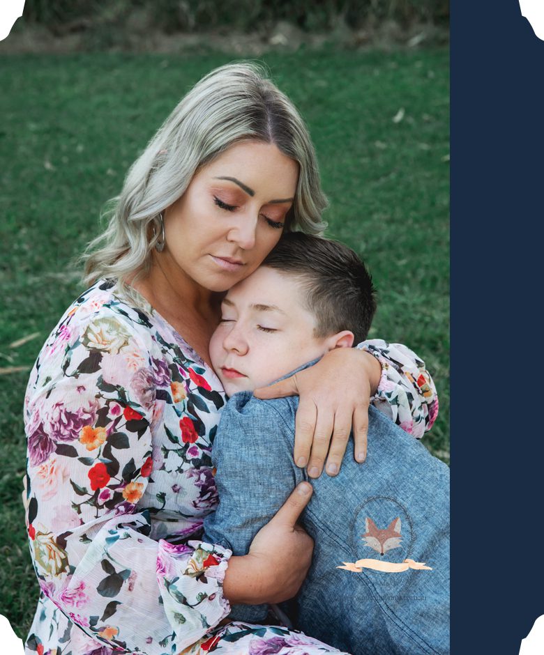 Mother and son at the park